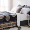 RKS-0113 Luxury Printed Faux Fur Bedding Comforter Super Soft Sherpa Plush Backside Winter Comforter