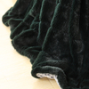 RKS-0255 50 x 60 & 60 x 80 Inch Plush Blackish Green Embossed Faux Fur Sherpa Blankets Throws Fur Throw Blanket With Sherpa