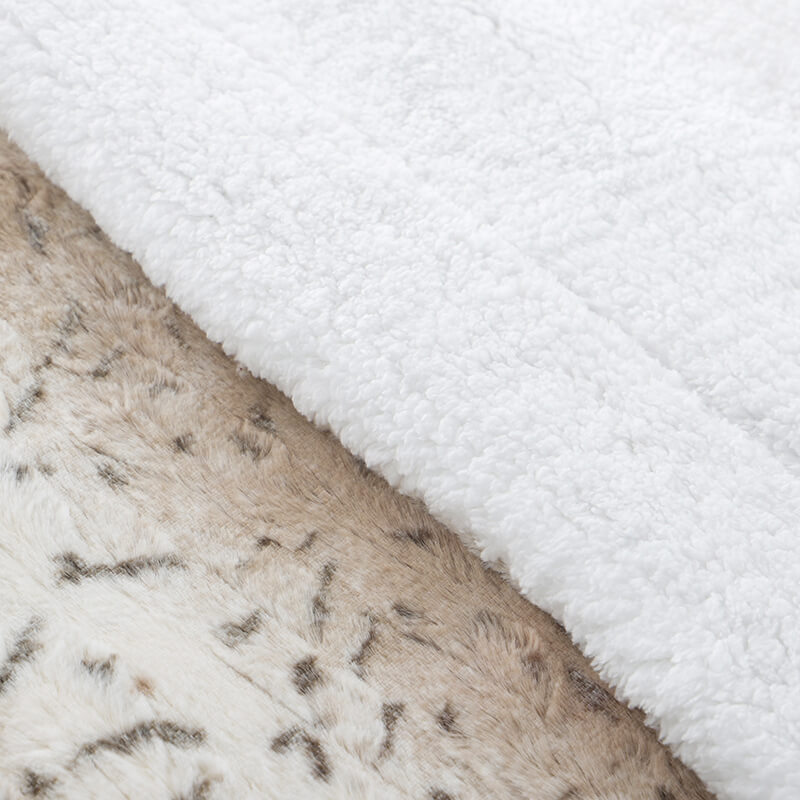 RKS-0315 Multiple Color Choice Printing Faux Fur & Sherpa Throw Blanket 
