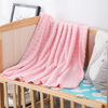 RKS-0345 Super Soft Baby Raschel Blanket Heart Embossed Mink blanket Pink Color Baby Blanket