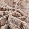 RKS-0310 Yellow-brown PV Long hair Faux Fur Blanket Sherpa Blanket/ Throw
