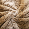 RKS-0080 100% polyester new style fleece knitted warm organic winter faux fur throw blanket Brushed Fleece Blanket Fleece Throw
