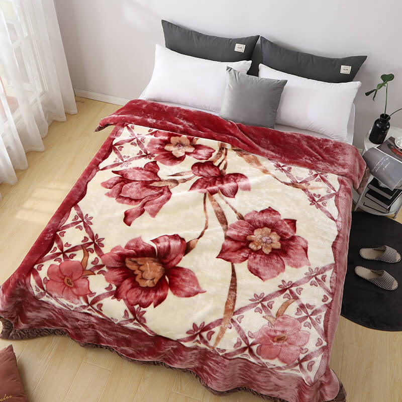 100% Polyester Print Blankets for Winter Korean Design RKS-0242
