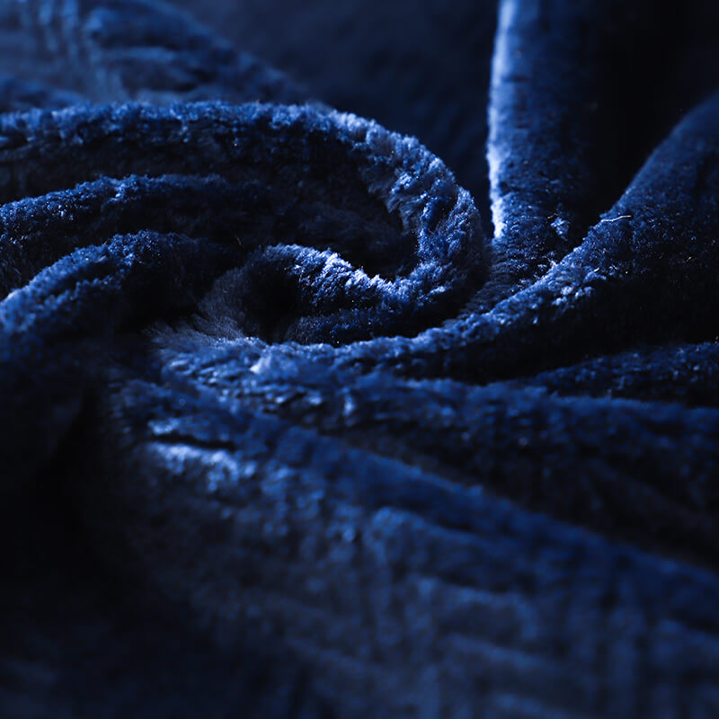 RKS-0130 Classic Design Jacquard Solid Flannel Blanket Bed Blanket