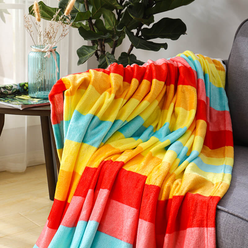 RKS-0142 Super Soft King Size Bed Sheets Printed 100% Polyester Mink Faux Fur Flannel Fleece Throw Blanket 