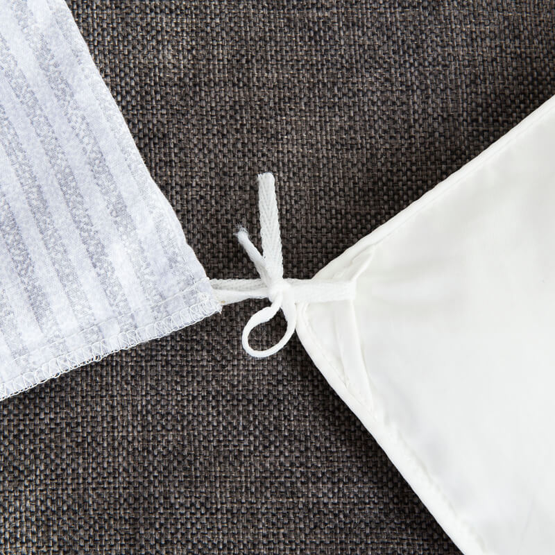 RKSB-0019 100% Cotton Gray 3 pcs Diamond Strip Printing Duvet Cover with 2 Pillowcases and Zipper