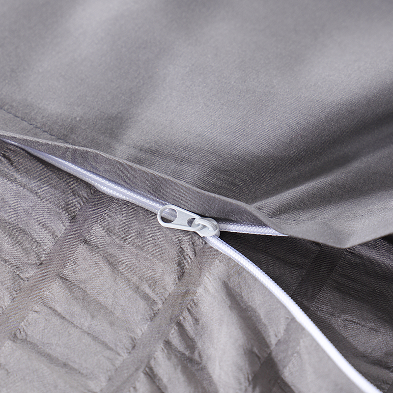 RKSB-0288 Gray Seersucker 100% Microfiber Duvet Cover Bedding Set