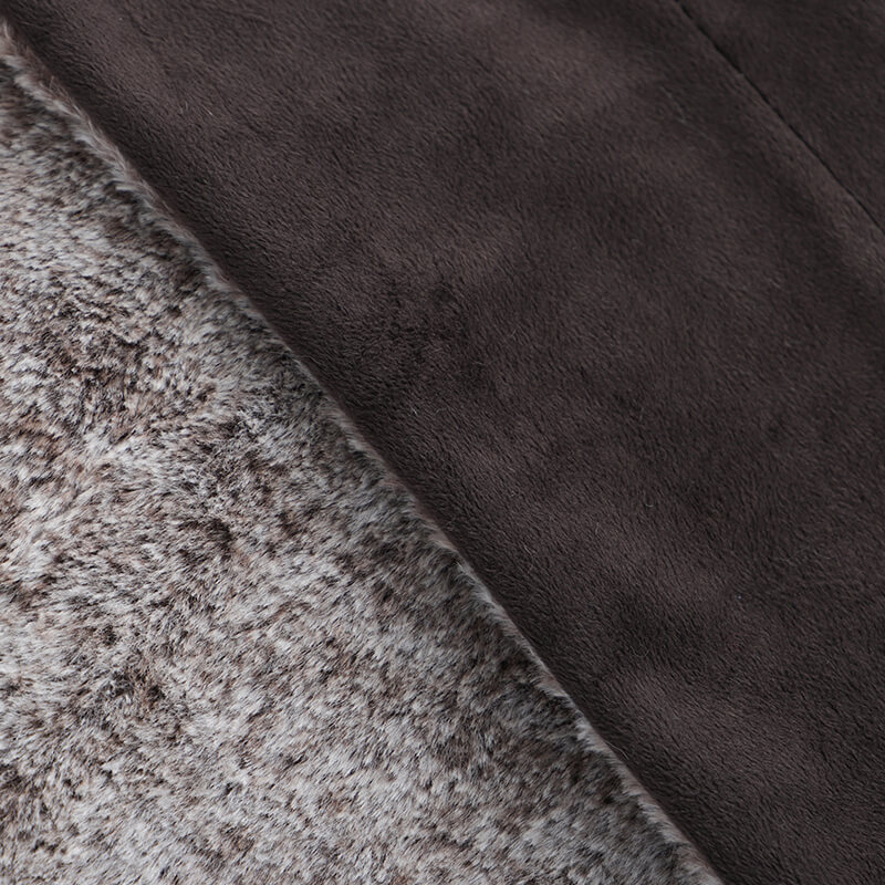 RKS-0303 Discharge-print Faux Fur PV Fleece Blanket for Bed & Sofa