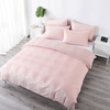 RKSB-0297 Soild Pink 100%Microfiber Duvet Cover Set Bed Sheet Flat Sheet