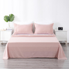 RUIKASI RKSB-0299 Pink 100%Microfiber Bedding Sheet Sets With Decoration Edge