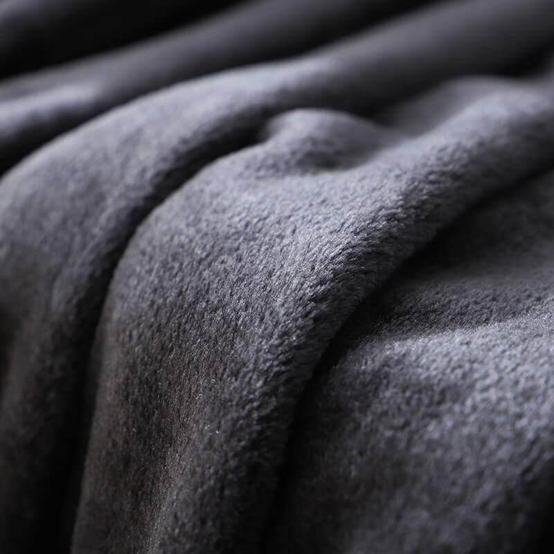 RKS-0193 Luxurious Gift Packing Polyester Black Flannel Blanket