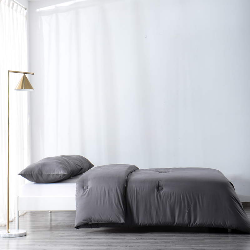 RUIKASI RKSDV-0381-3 Pieces Soft comforter bedding set Grey Duvet with 2 Pillowcase Set