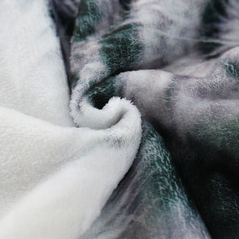 RKS-0162 Flannel/Sherpa Blanket Soft Microfiber Plush Sh Blanket Throw