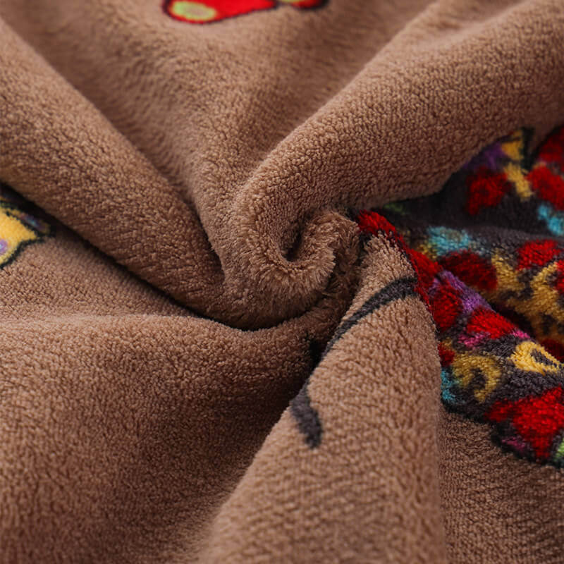 RKS-0153 Flannel/Sherpa Blanket Fringe Super Soft Microfiber Plush Sh Blanket Throw