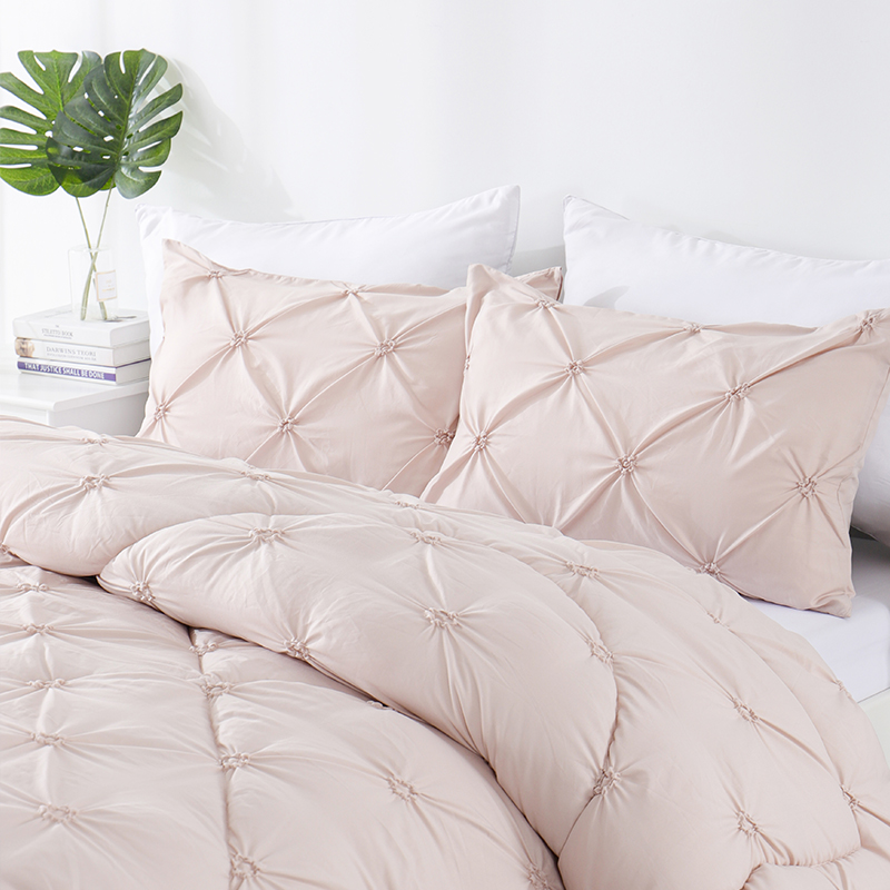 RKSB-0307 Wholesale 100% Microfiber Pink Comforter With Filling