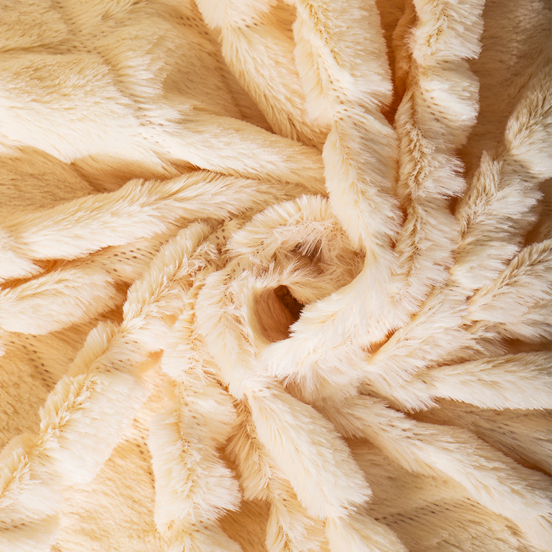 Rks-0246-F Solid Pin-sonic Rabbit Fur Fabric 100% polyester