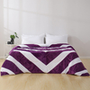 RKS-0269 RUIKASI 220*240 Diamond Print Classical Stripe Flannel Comforter With Patchwork Flannel Sherpa Comforter