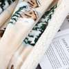 RKS-0169 Printing Christmas Snow Ski Flannel Blanket with Warm Sherpa on The Backside