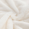 RKS-0305 Solid White Rabbit Faux Fur with Warm Pure White Sherpa Backside