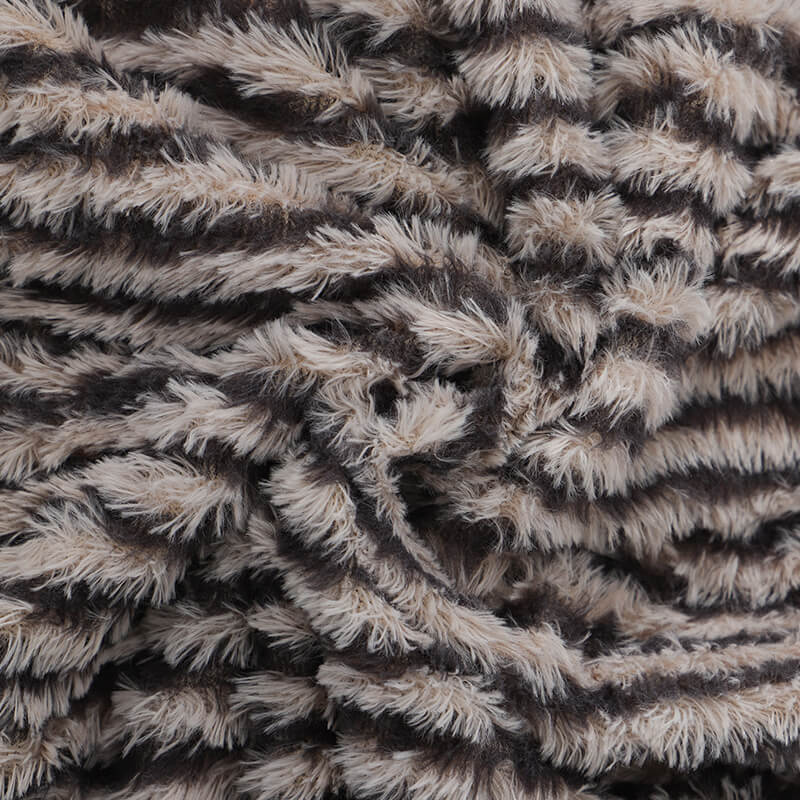 RKS-0308 Jacquard PV Long hair Faux Fur & Sherpa Blanket/ Throw