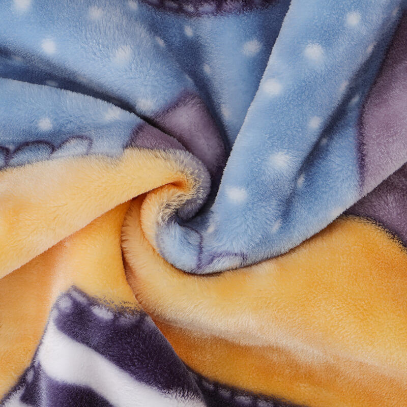 RKS-0331 Warm Soft Baby Blanket Cute Elephant Mink Raschel Blanket for Children