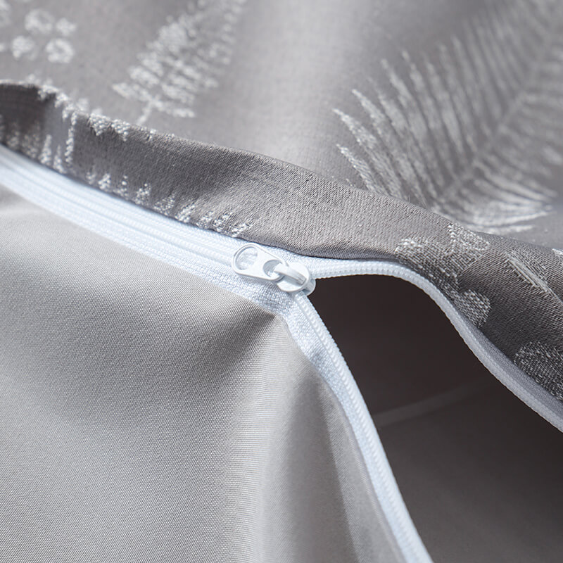 RUIKASI RKSB-0322 Home Textiles Comforter Sets Luxury 100% Microfiber Gray Jacquard Bedding Set Duvet Cover