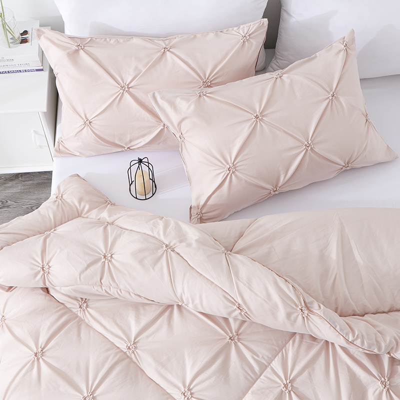 RKSB-0307 Wholesale 100% Microfiber Pink Comforter With Filling