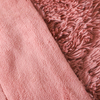 RKS-0096 Rose Red Luxury Long Hair Faux Fur Mink Fleece Blanket Plush Fleece Blanket Throw