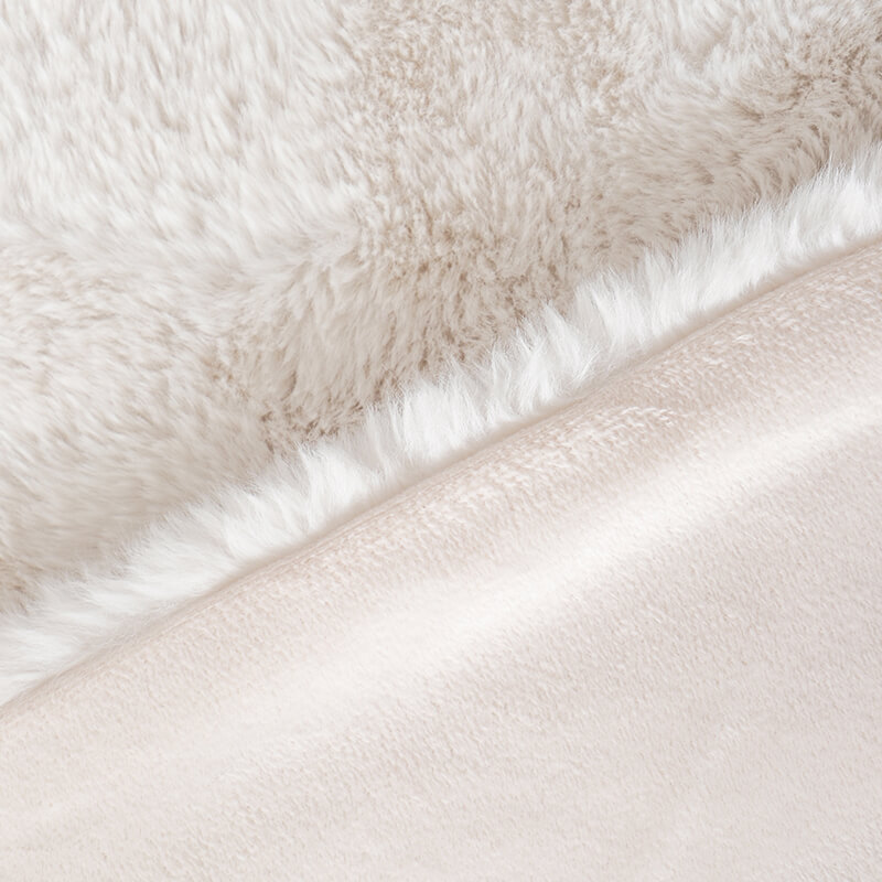 RKS-0020 Pink Luxury Long Pile Faux Fur Plush Fleece Blanket Throw