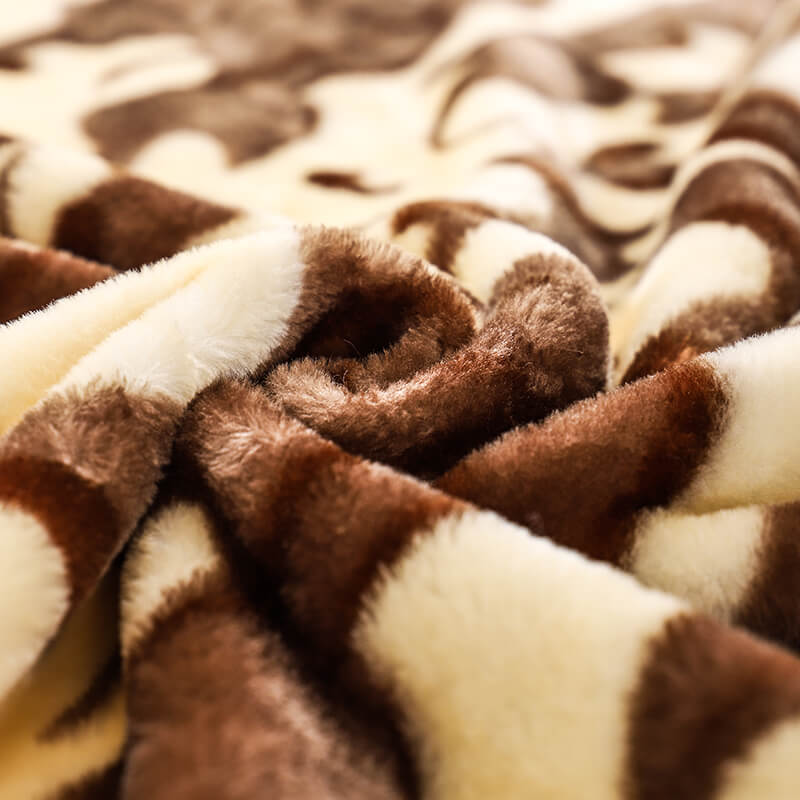 Custom Soft Muslin Printed Raschel Blanket Throw Fleece Blankets RKS-0003