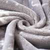 RKS-0026 100% Polyester luxury Grey Flannel Sheet Blanket King Size