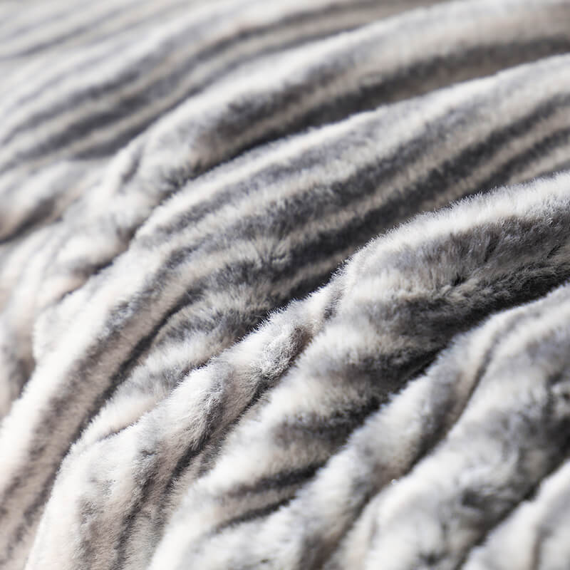 RKS-0034-F Rabbit Fur Printed Fabric 100% polyester